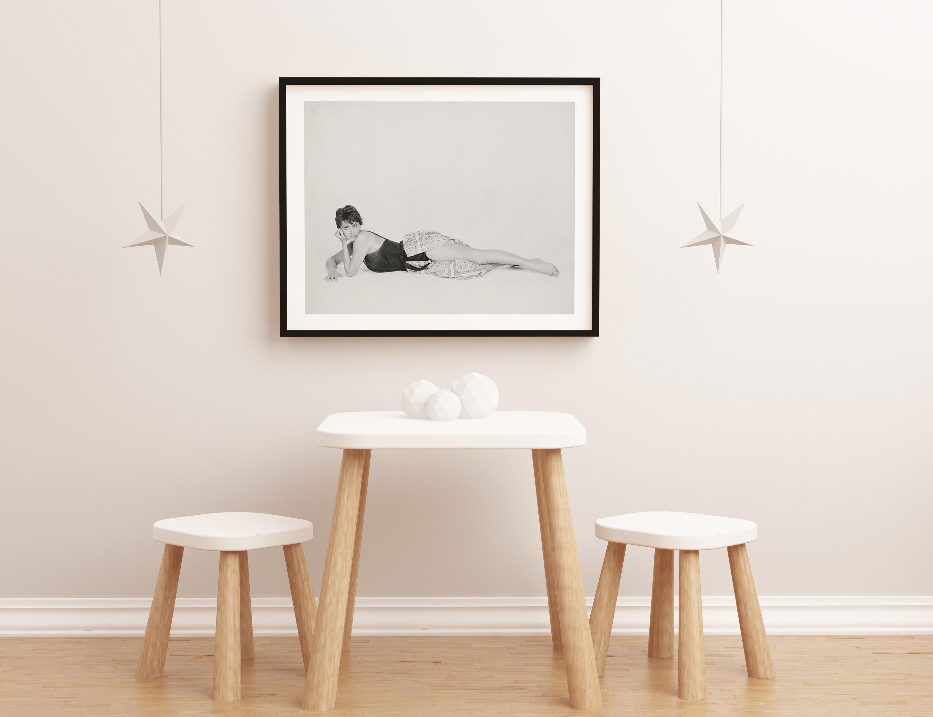 Sophia Loren Lying in Pinup Pose Fine Art Print 1