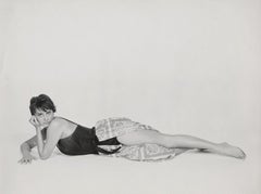 Vintage Sophia Loren Lying in Pinup Pose Fine Art Print