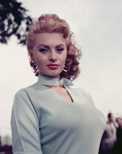 Vintage Sophia Loren Outdoors in Color Globe Photos Fine Art Print