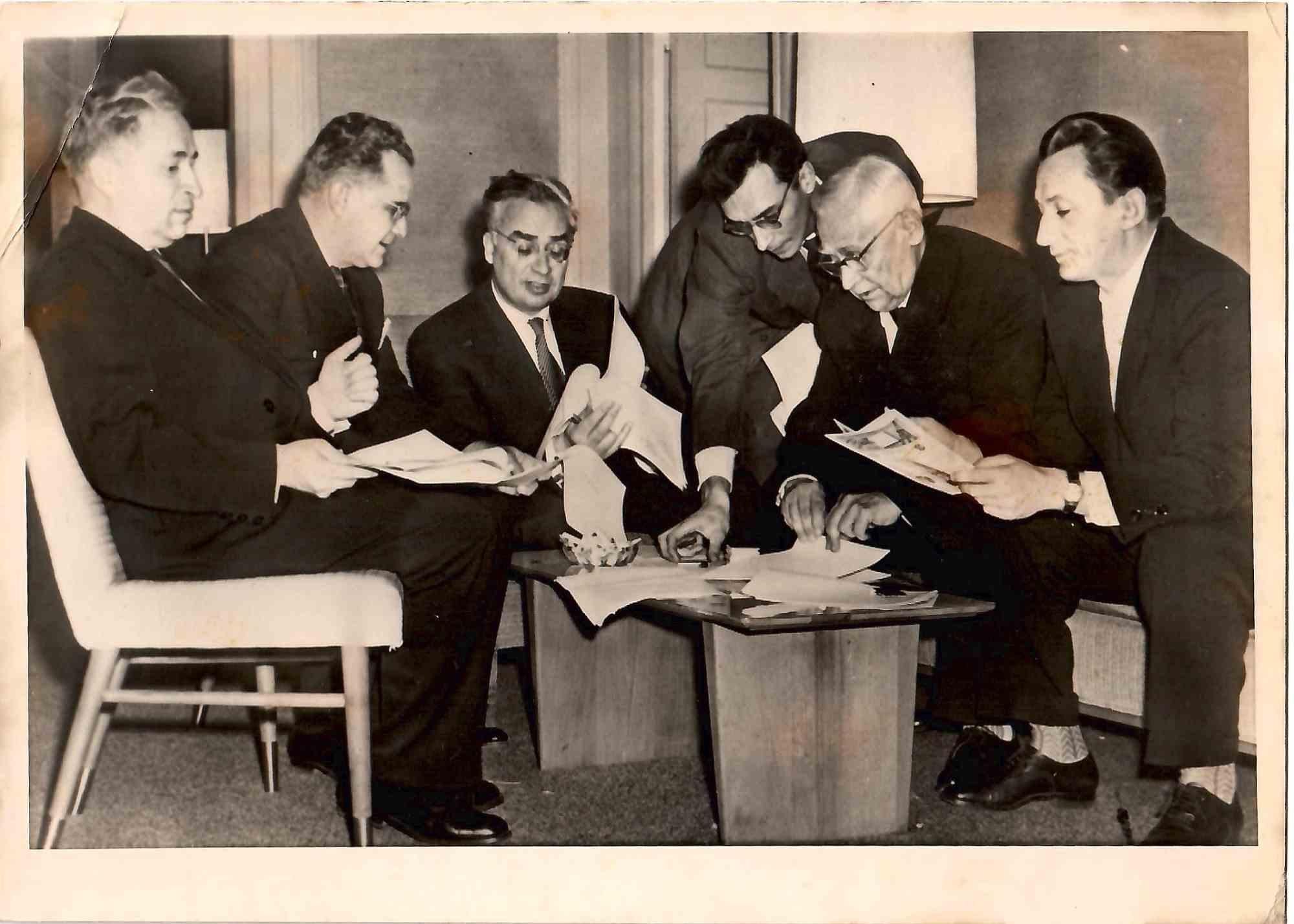 Scientistes soviétiques des années 1960 - Photo vintage B/W