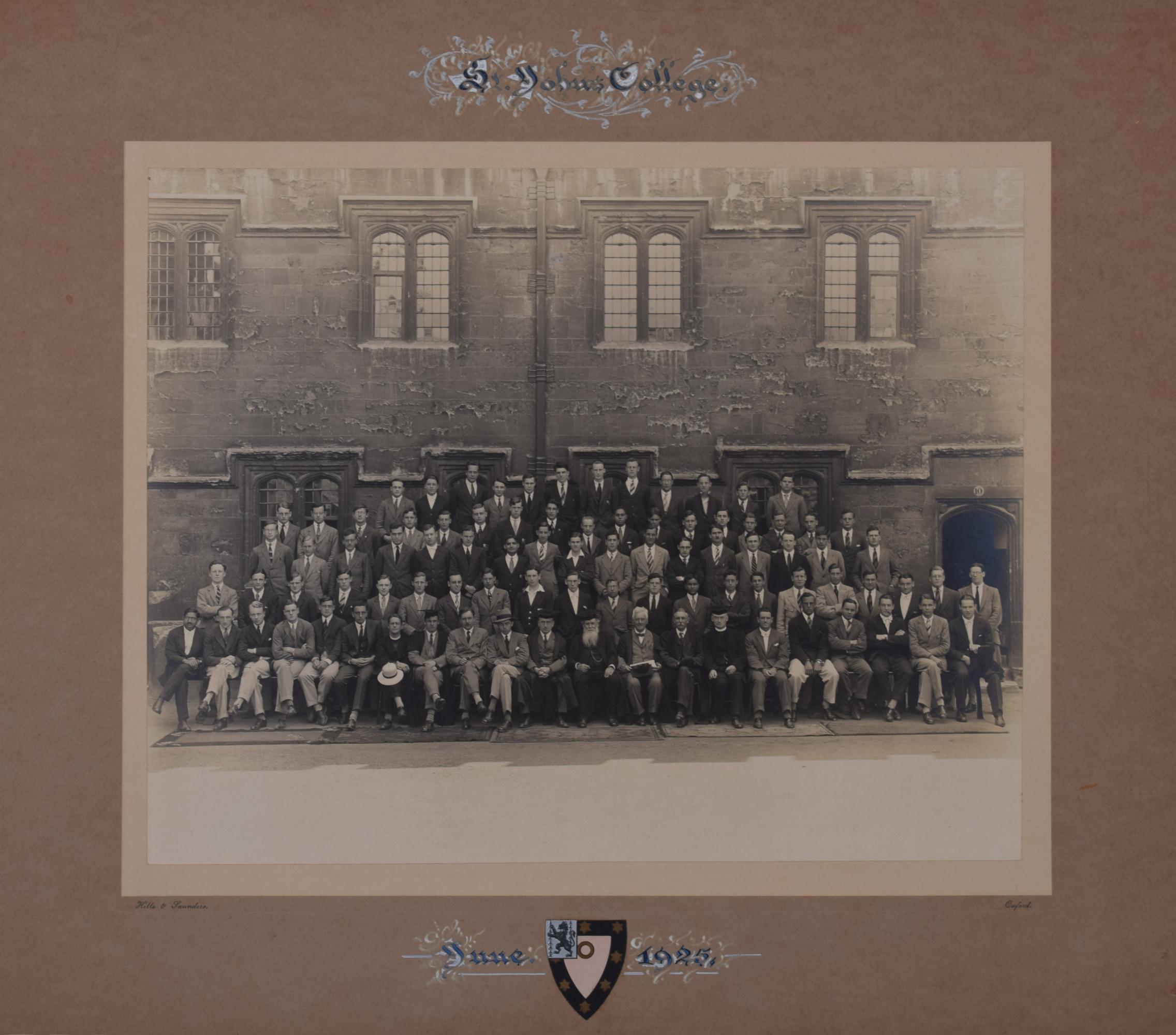 Unknown Black and White Photograph - St John's College, Oxford 1920s photograph by Hills & Saunders