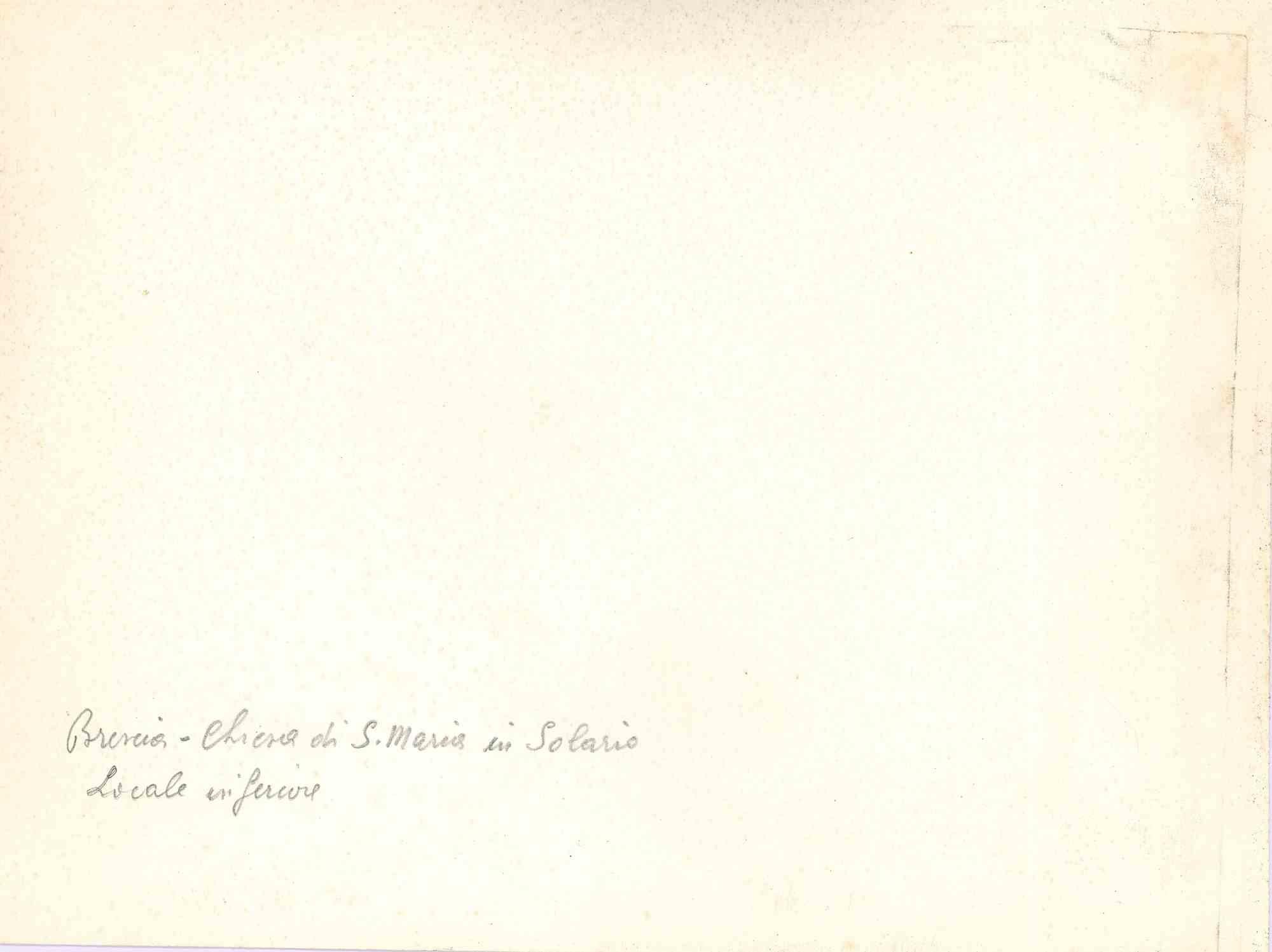 Église Sainte-Marie, Brescia - Photographie - Début du XXe siècle - Marron Figurative Photograph par Unknown