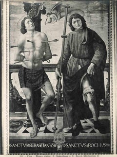 St. Sebastian and St. Rocco Ghirlandaio - Vintage Photo Detail  - Early 1900