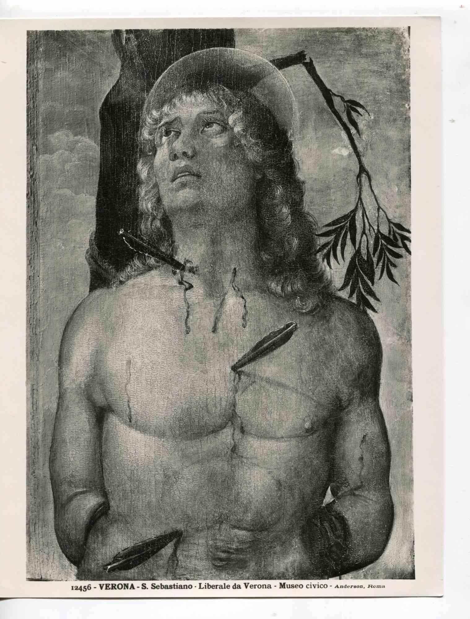 Unknown Black and White Photograph - St. Sebastian - Vintage Photo Detail - Early 20th Century