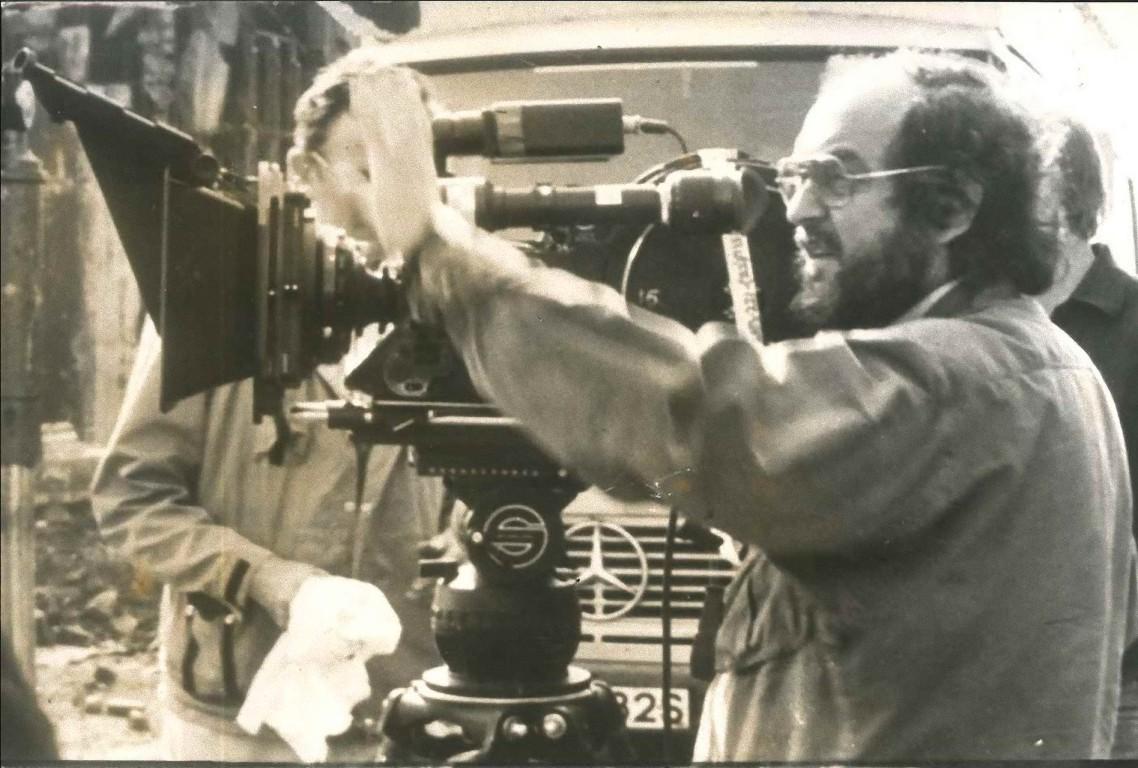 Unknown Black and White Photograph - Stanley Kubrick Directing - Original Vintage Photograph - Early 1980s