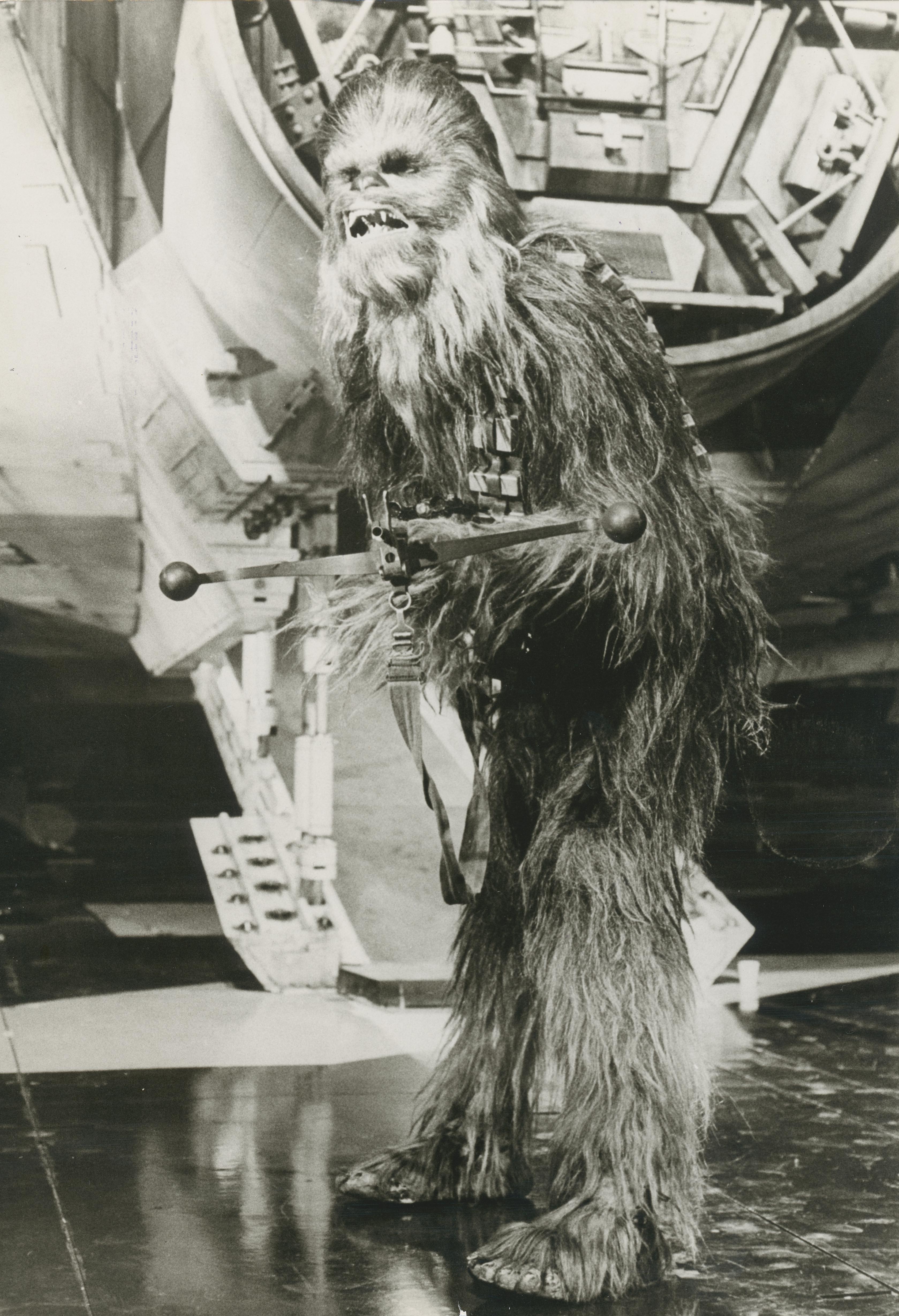 Unknown Black and White Photograph – Star Wars, Chewbacca, Sience Fiction Filmstill, 1977