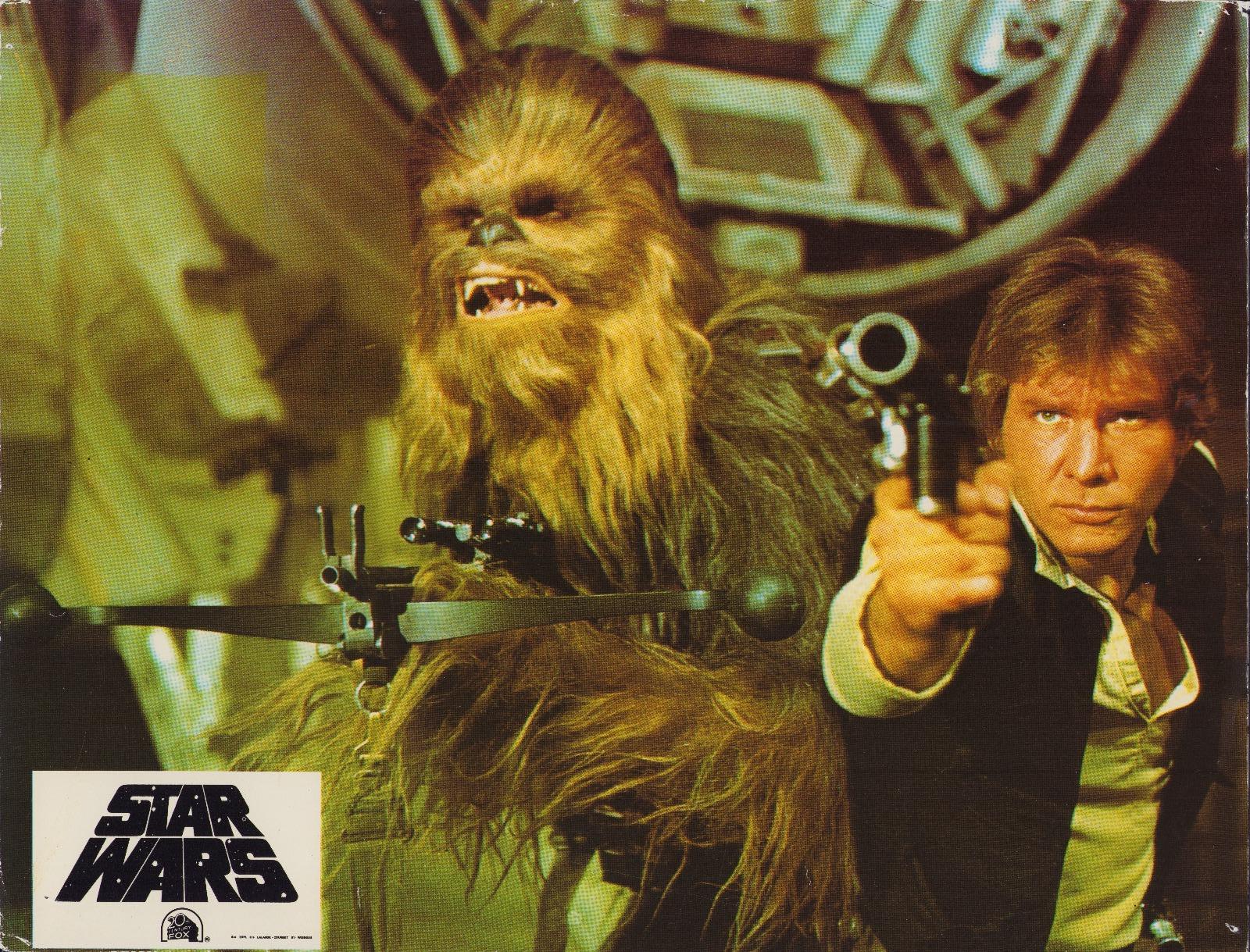 Unknown Color Photograph - Star Wars - Han Solo & Chewbacca - Original Lobbycard '77