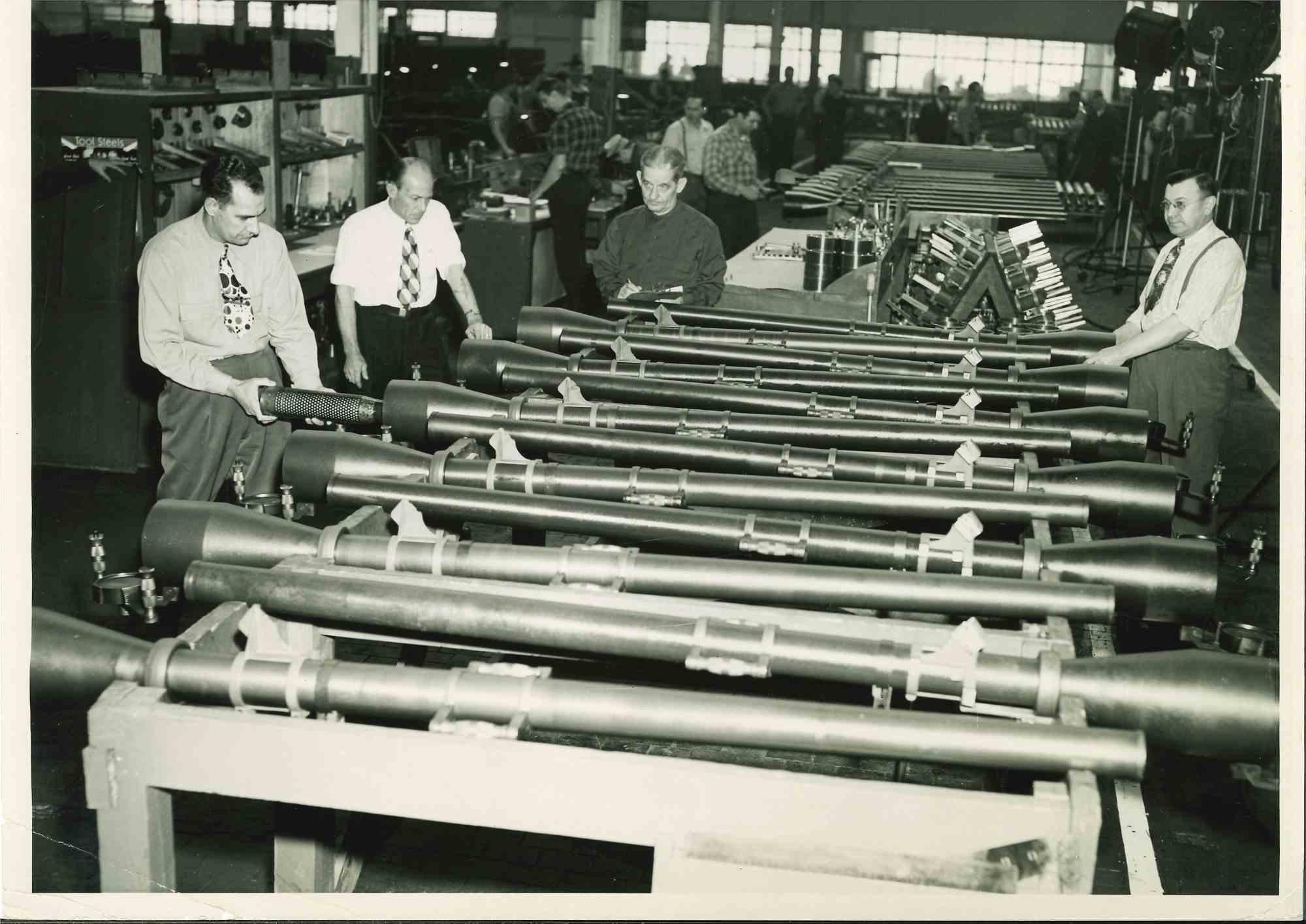 Unknown Figurative Photograph - Steel Factory - Vintage Photograph - Mid 20th Century