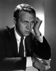 Steve McQueen Handsome Star in the Studio Globe Photos Fine Art Print