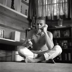 Vintage Steve McQueen in His Study