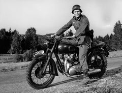 Steve McQueen on Bike "The Great Escape" Globe Photos Fine Art Print