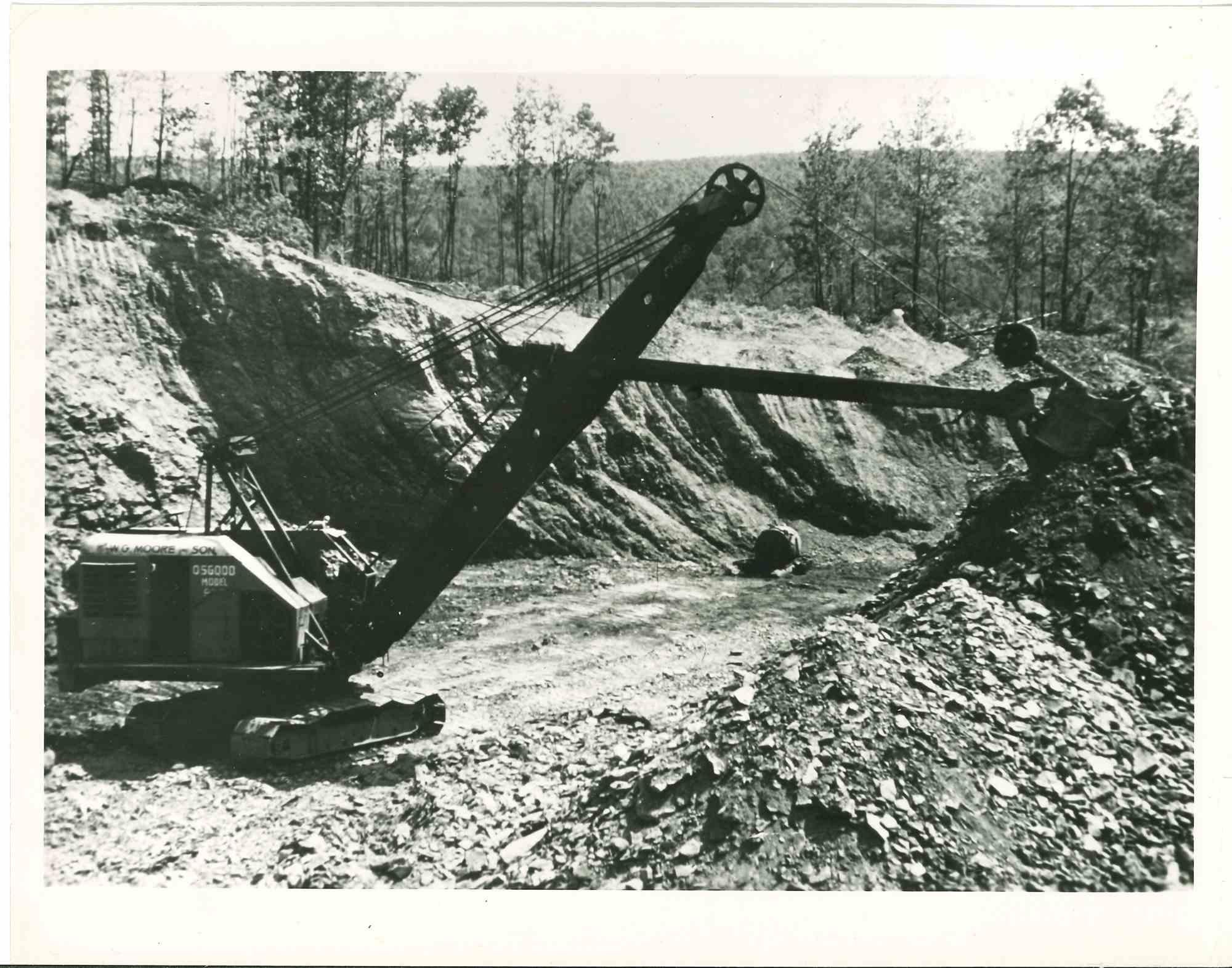 Unknown Figurative Photograph - Strip Mining in American Coal - Vintage Photograph - Mid 20th Century