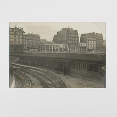 Construcción del metro en París, Fotografía en blanco y negro de gelatina de plata, 1928