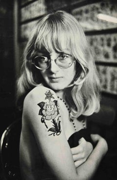 Tattoo Girl - Vintage Photograph - 1960s