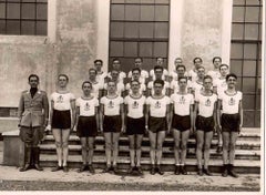 Team in Soldiership in Turin - Vintage B/W photo - 1930s