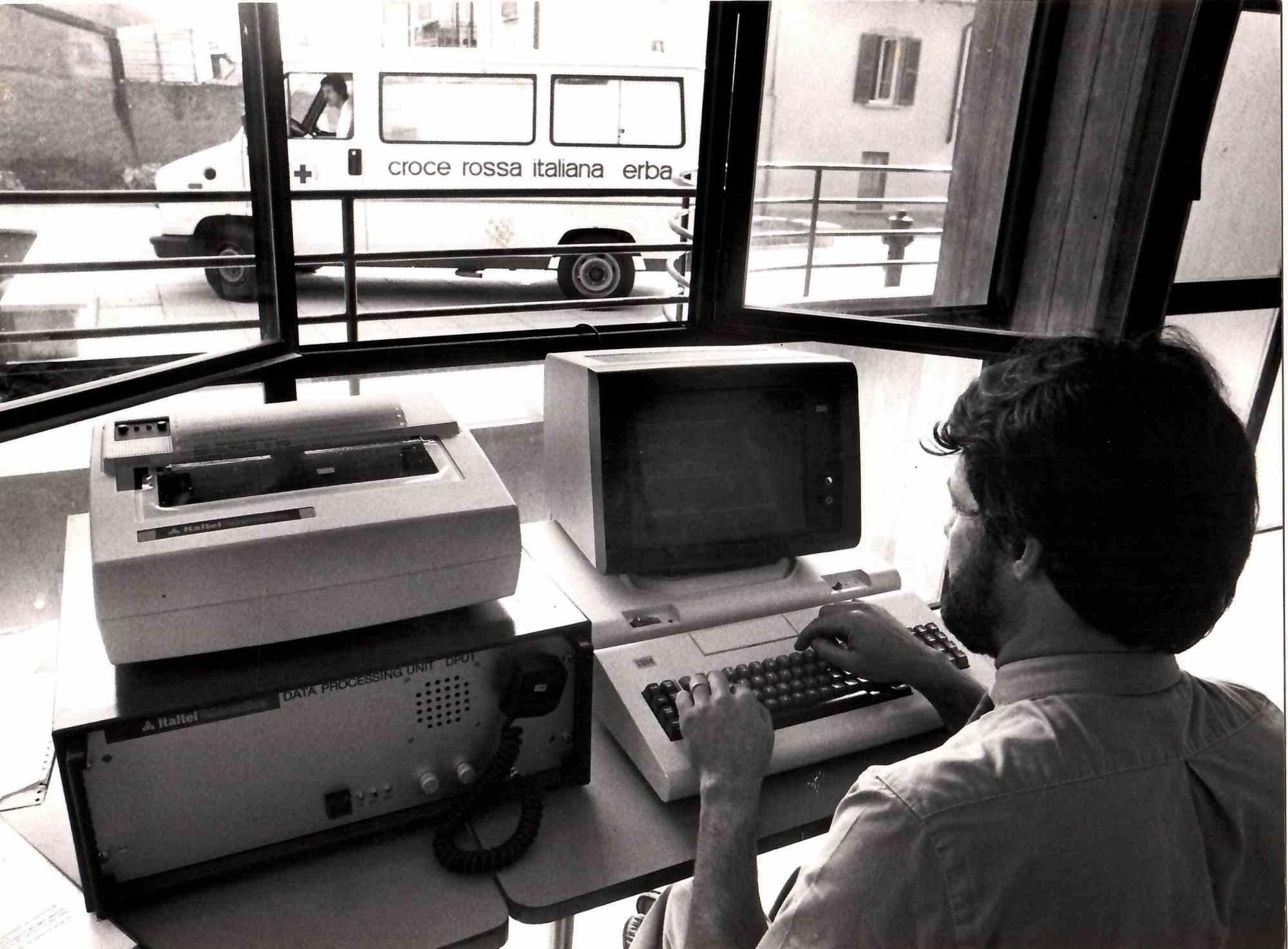 Unknown Portrait Photograph - Technology, Computer Generation - Vintage Photograph - 1980s