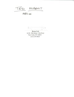 Ted Nugent: The Naked Guitarist Vintage Original Photograph