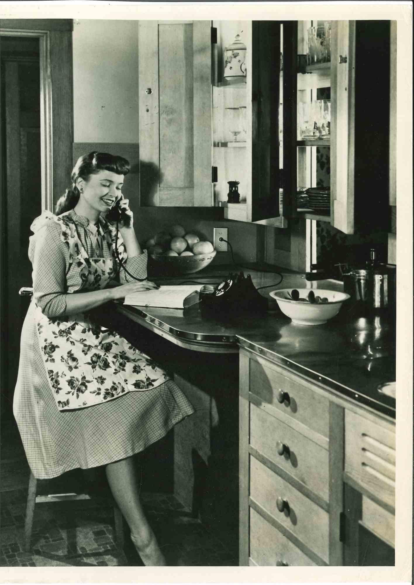 Unknown Figurative Photograph - Telephone System - American Vintage Photograph - Mid 20th Century
