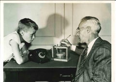 Système téléphonique - Photographie américaine vintage - Milieu du XXe siècle