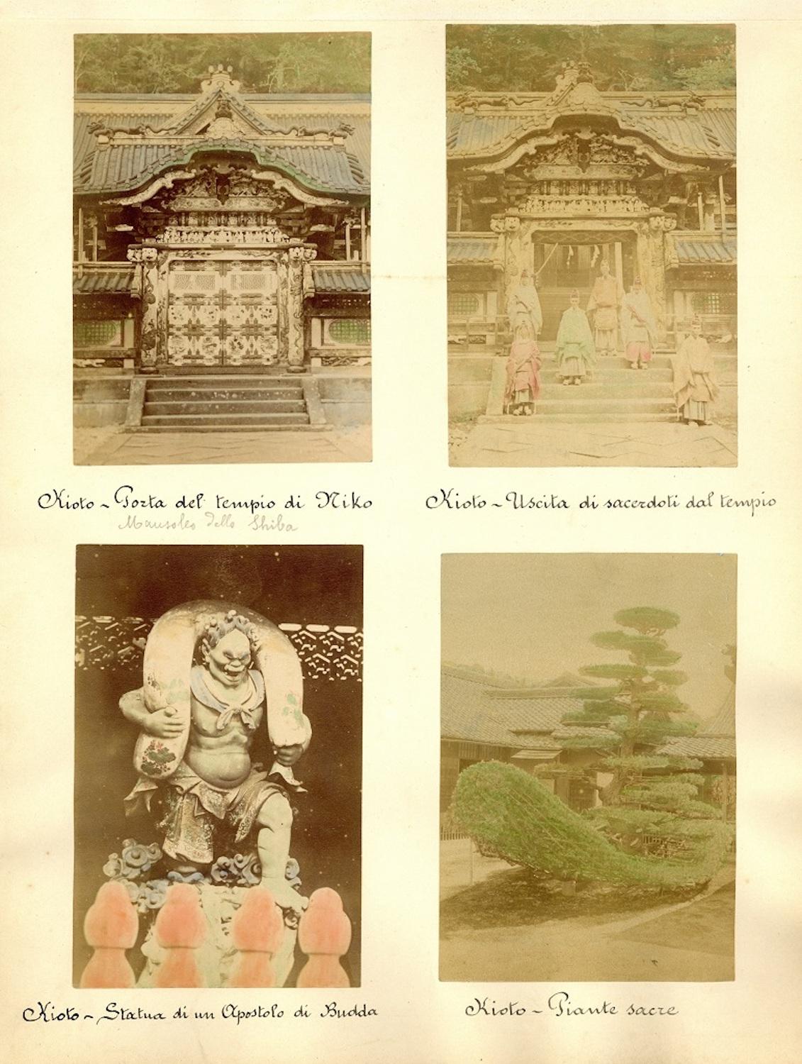 Unknown Black and White Photograph - Temples in Japan - Ancient Albumen Print 1870/1890