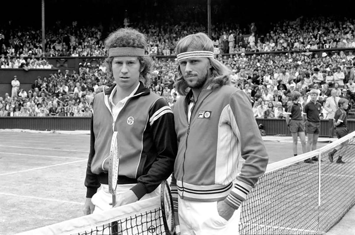 Unknown Black and White Photograph - 'Tennis Legends' 1980 Silver Gelatin Print 