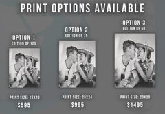 Terry Moore Having Ice Cream with Tab Hunter Globe Photos Fine Art Print
