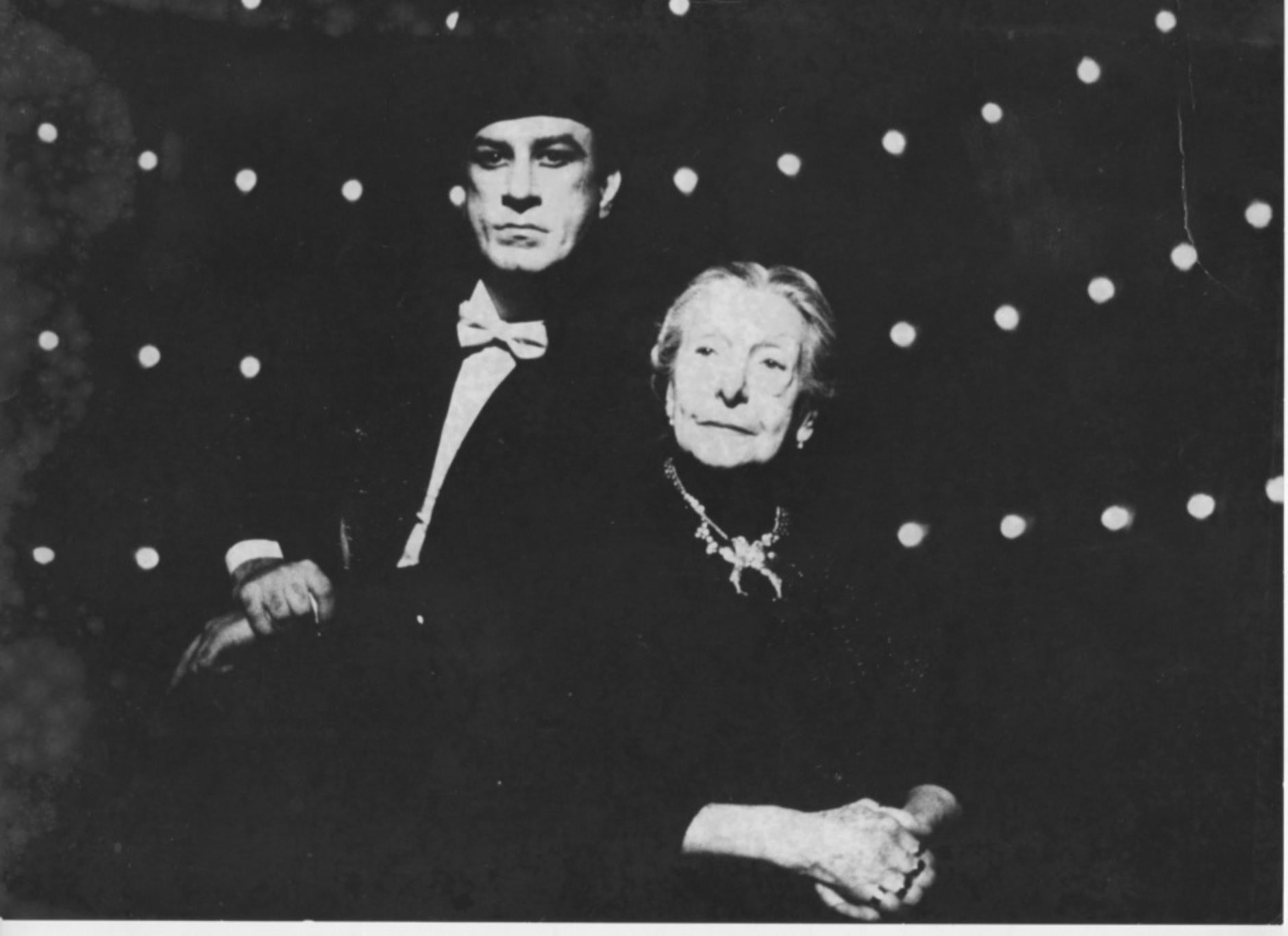 Unknown Figurative Photograph - The Actors Paola Borboni and Sebastiano Lo Monaco - Vintage Photo -1980s