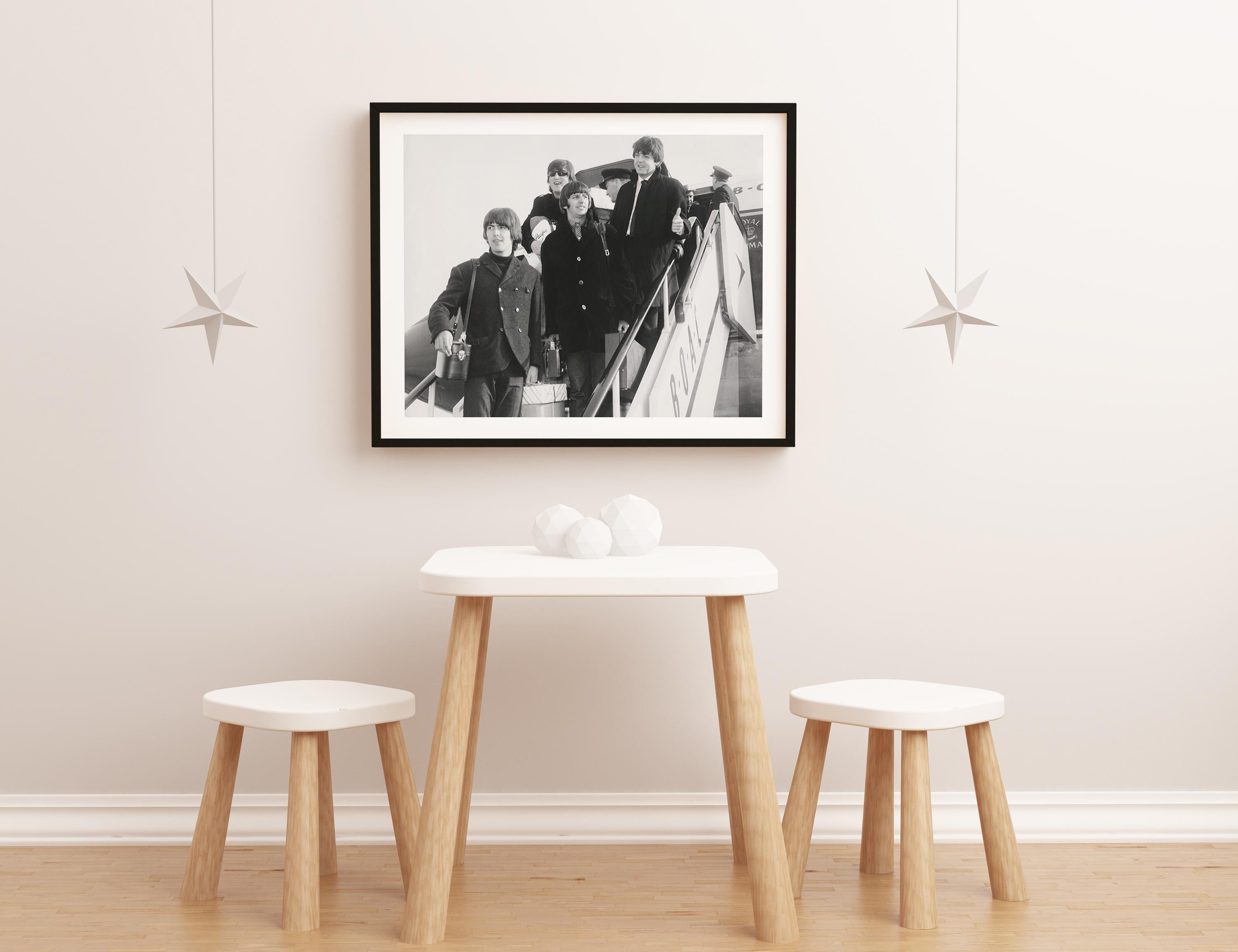 The Beatles Departing from Plane Fine Art Print For Sale 1