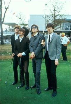 The Beatles Golfing Globe Photos Fine Art Print