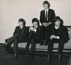 The Beatles on Couch Fine Art Print