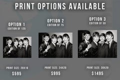 The Beatles Posed Smiling Globe Photos Fine Art Print