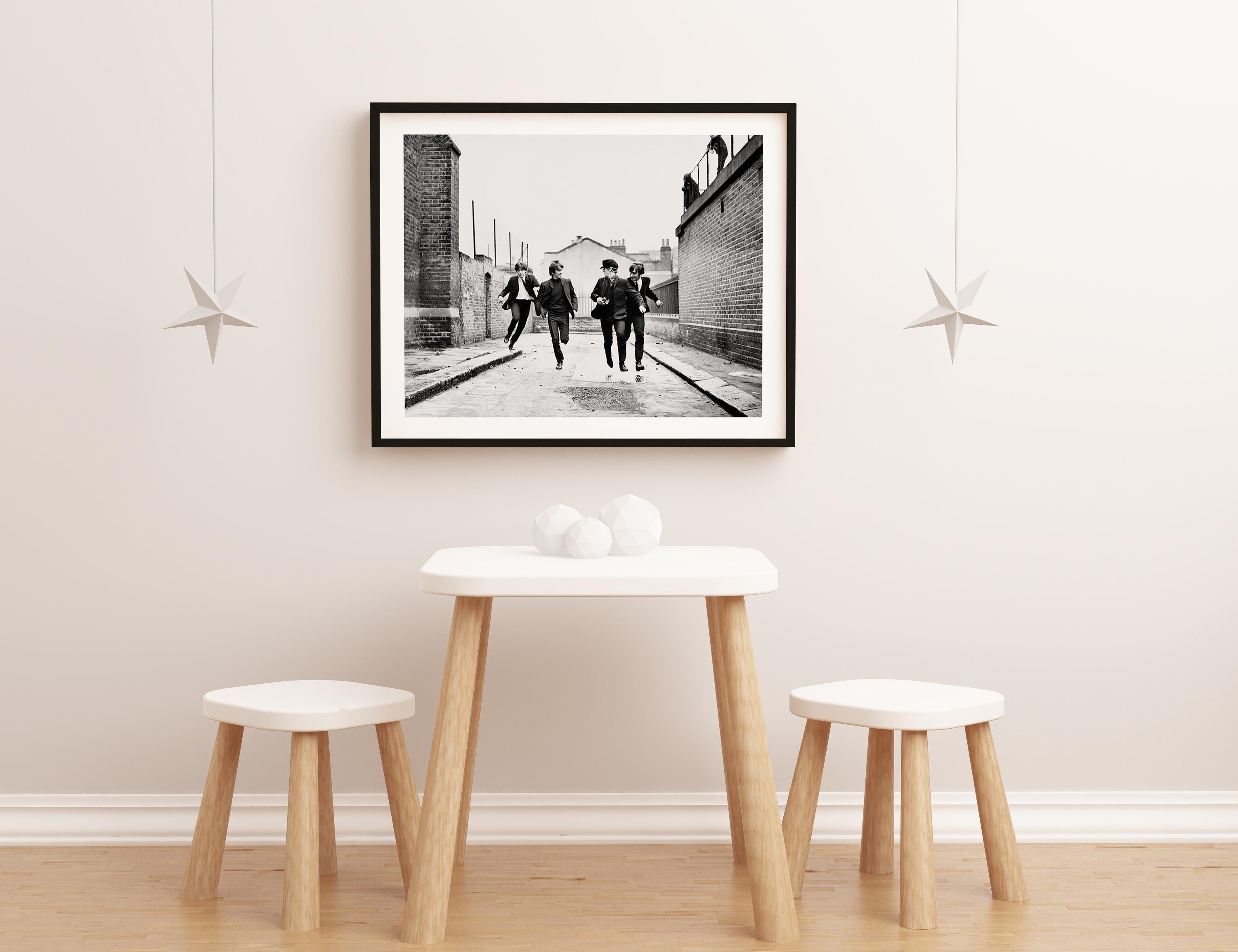 The Beatles Running in Hard Days Night Globe Photos Fine Art Print 2