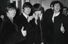 The Beatles Thumbs Up Globe Photos Fine Art Print