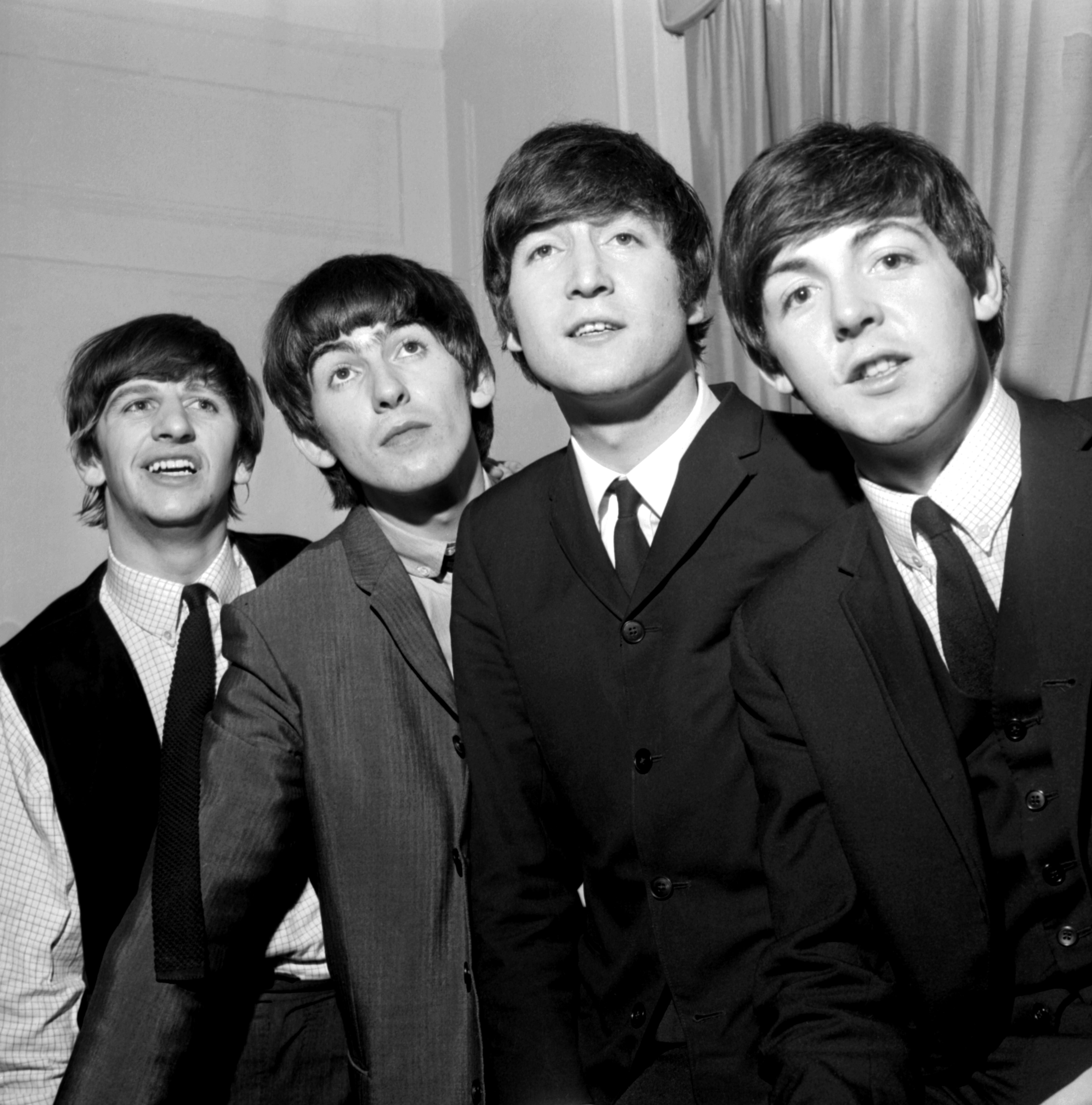Unknown Portrait Photograph - The Beatles: Young and Smiling Globe Photos Fine Art Print