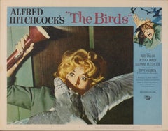Los pájaros - Tarjeta de vestíbulo original, dirigida por Alfred Hitchcock