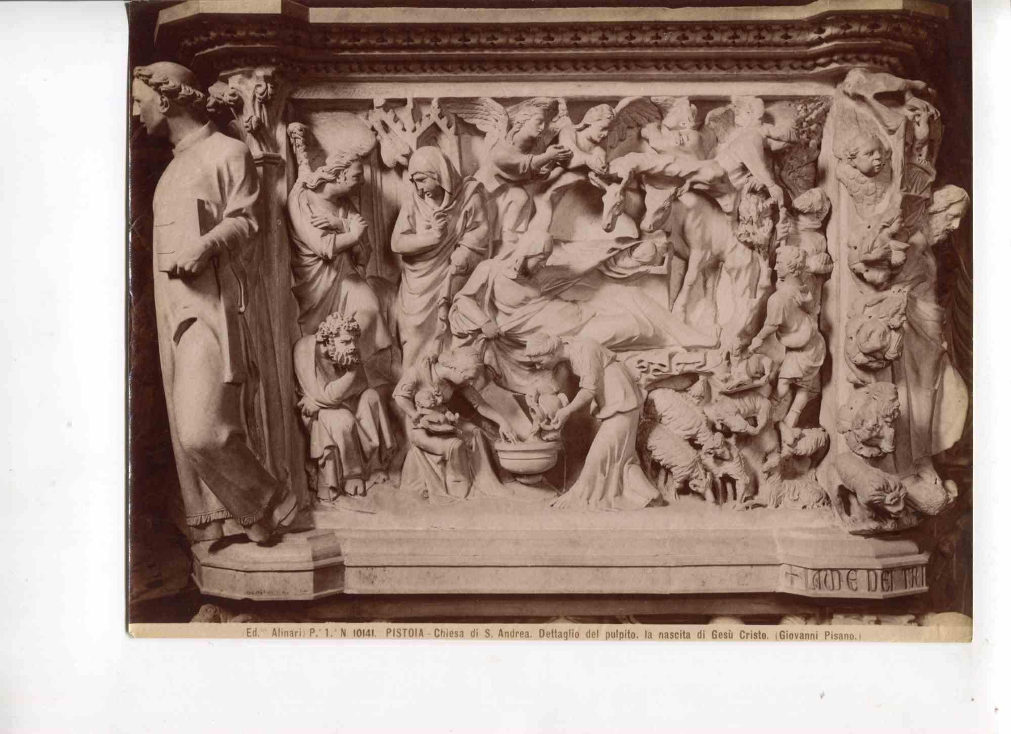 Unknown Black and White Photograph - The Birth of Jesus Christ, S. Andrea Church, Pistoia - Vintage Photo Early 1900