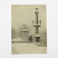 The Champs Elysées in the snow, Paris 1926 - Silver Gelatin B and W Photography