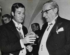 The Cocktail with the Press - Vintage Photograph - 1969