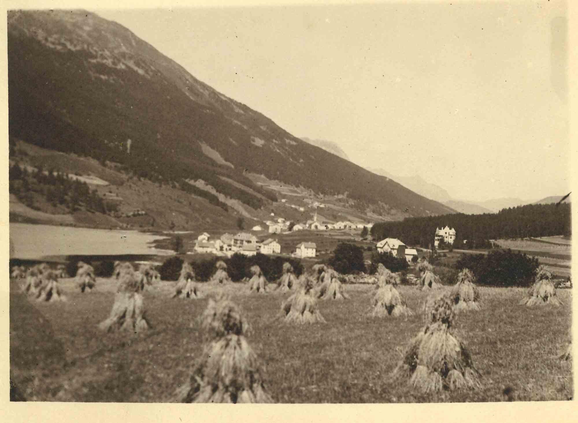 Unknown Landscape Photograph – The Countryside Landscape - Vintage-Fotografie – Vintage-Fotografie – Mitte des 20. Jahrhunderts
