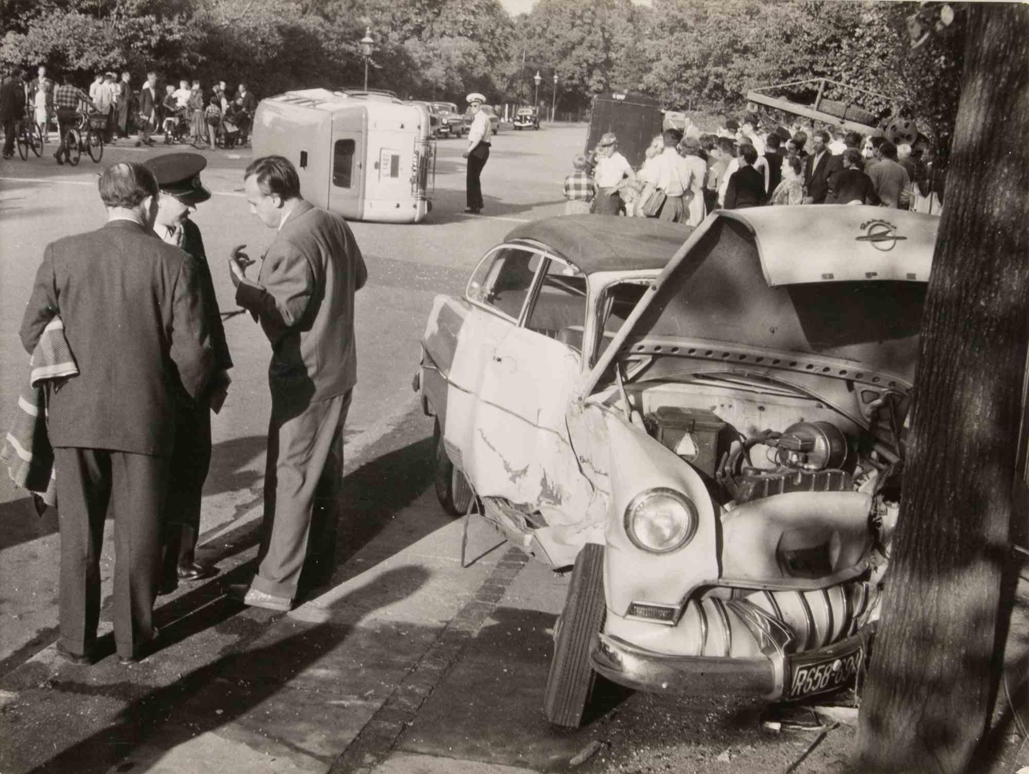 The Crashed Cars  - Vintage Photograph - 1956