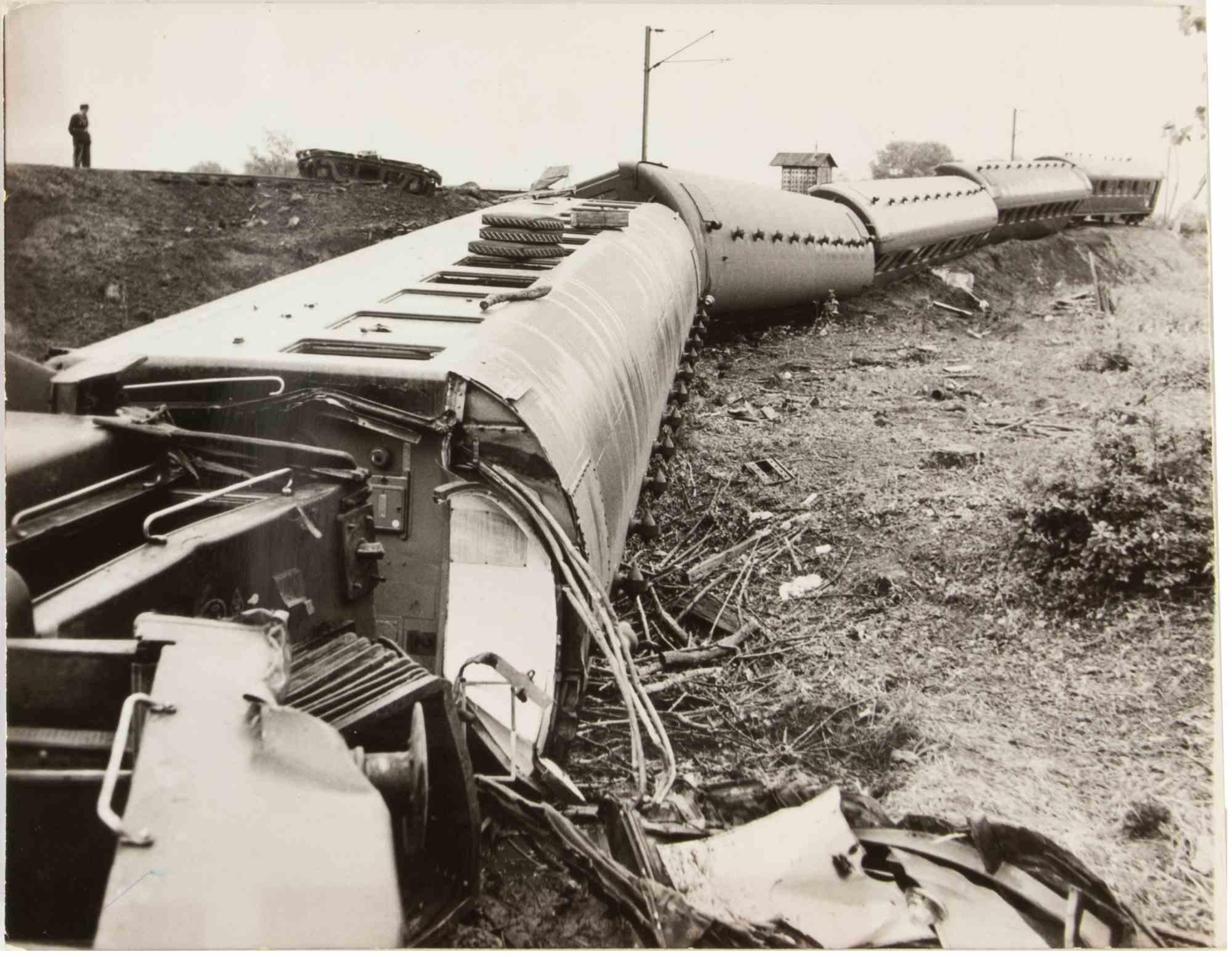 The Crashed Railway  - Vintage Photograph - 1950s