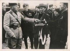 The Duce and the Italian Farmers - Vintage Photo - 1930s