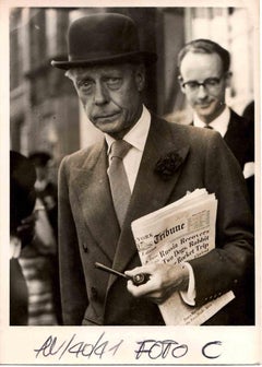 Il Duca di Windsor a Londra - Foto vintage in bianco e nero - Anni '40