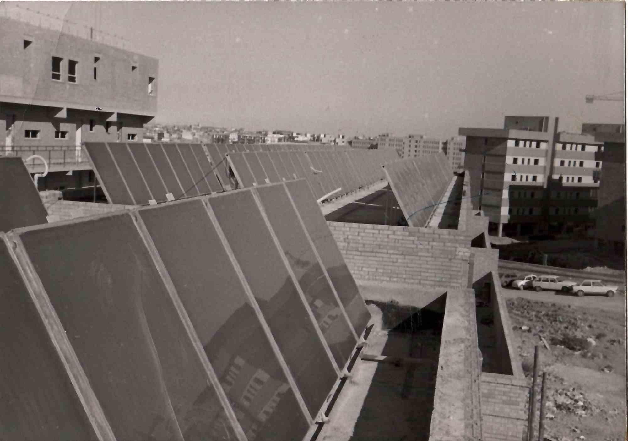 The First Solar Panels - Vintage Photograph - 1980s