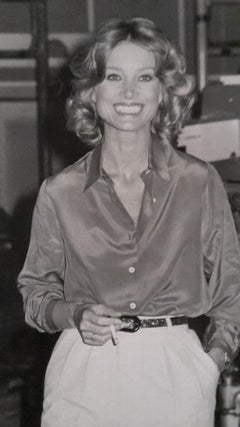 The German-American Actress Barbara Bouchet - B/w Photo - 1980s