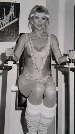 The German-American Actress Barbara Bouchet - Vintage b/w Photo - 1980s