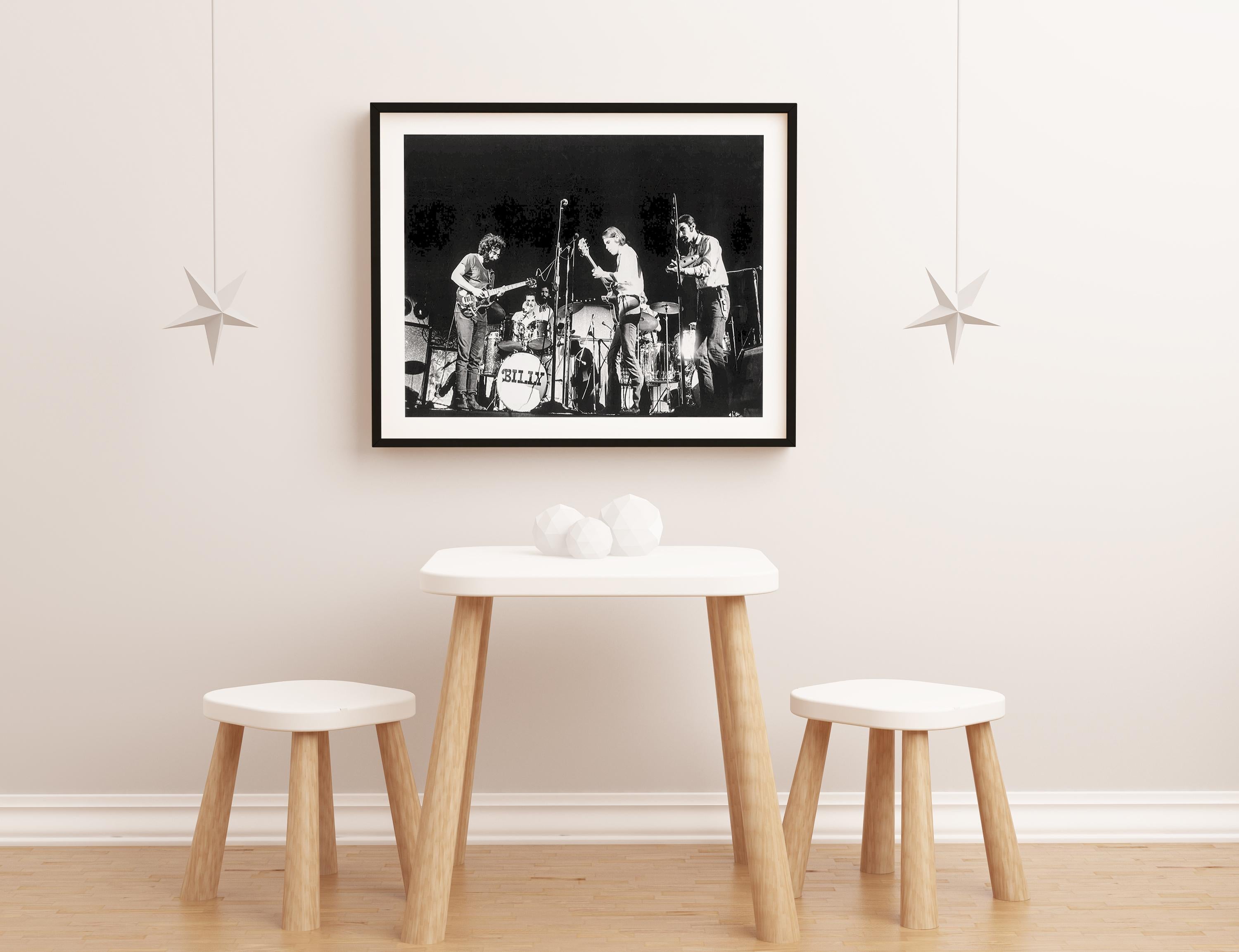 The Grateful Dead at Woodstock Fine Art Print - Black Portrait Photograph by Unknown