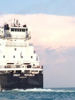 The Great Republic, freighter on the Detroit River