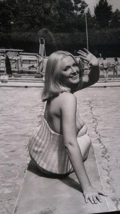 The Italian Actress and Singer Loretta Goggi - B/w Photo - 1972