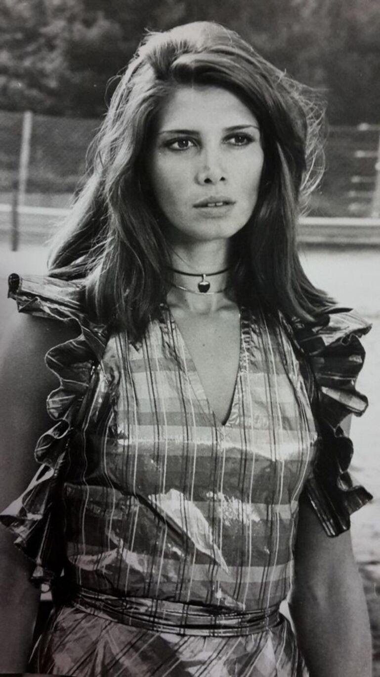 Die italienische Schauspielerin Laura Belli – H/W-Foto – 1980er Jahre